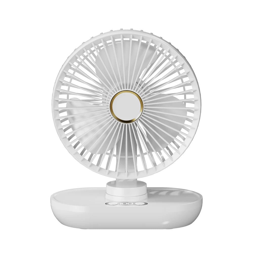 Desk Fan Mini Portable Desktop Fan Air Circulator Electric Fan USB Rechargeable Small Table Fan Desk Fan with Digital Display