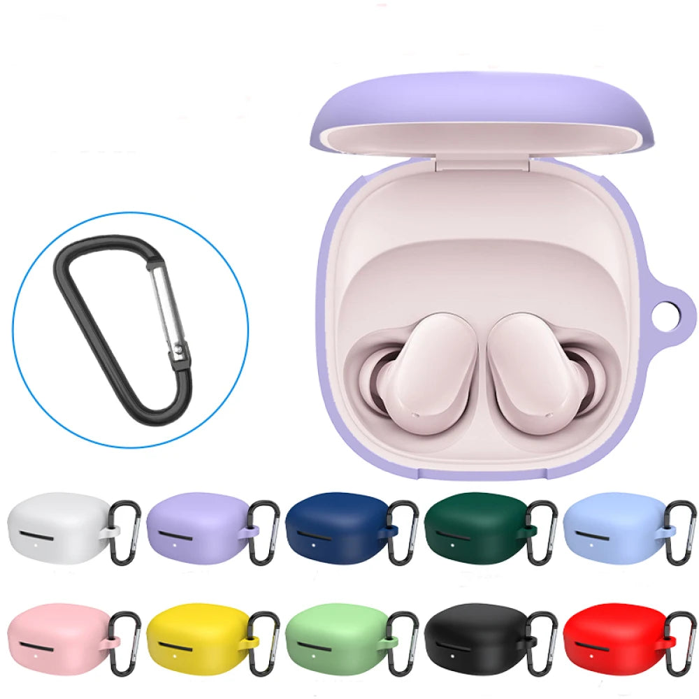 Protective Cover Case for Redmi Buds6 Play Earphone Case Silicone Soft Case Shockproof Shell Case Protective Sleeve with Hook