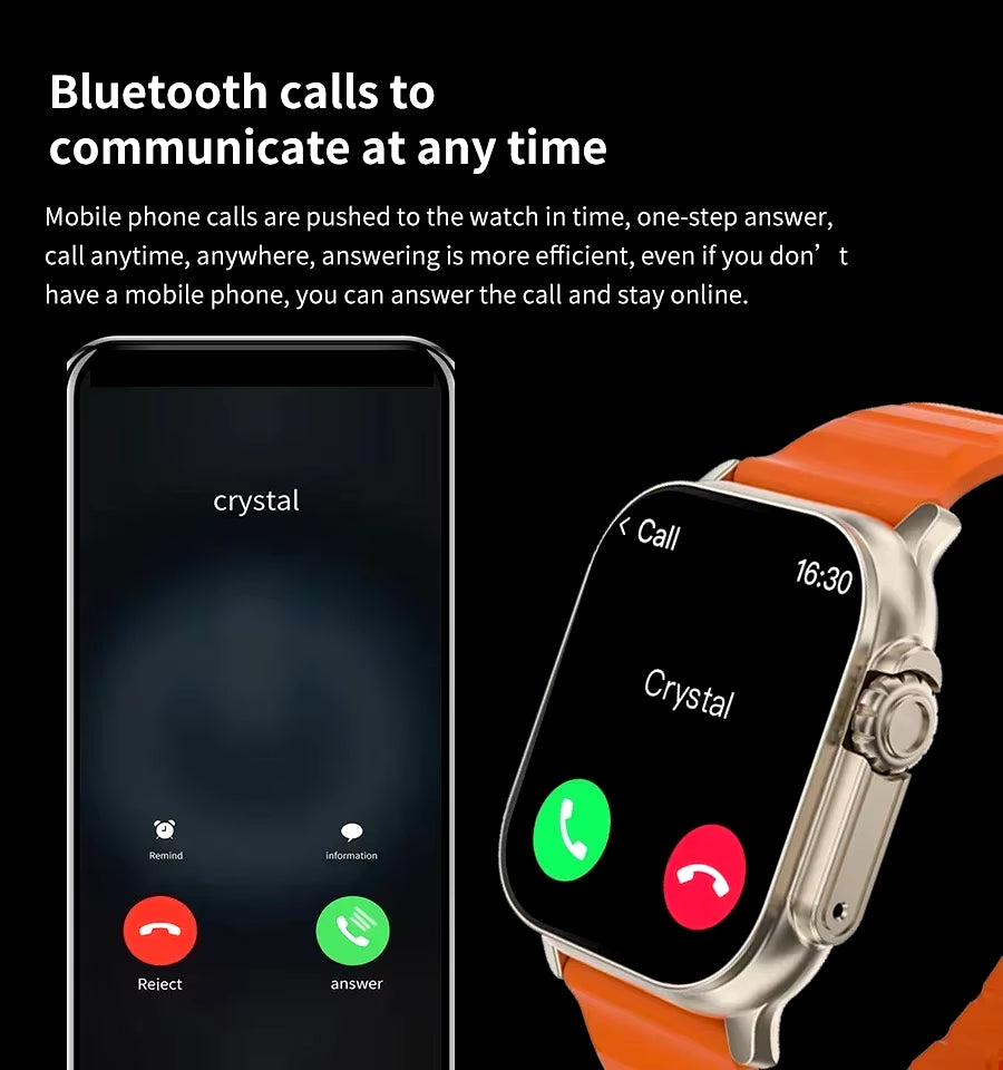 Smart Watch Bluetooth Talk, Message,Alert, Heart Rate, Monitor Sports Watch for Android IOS Men Women