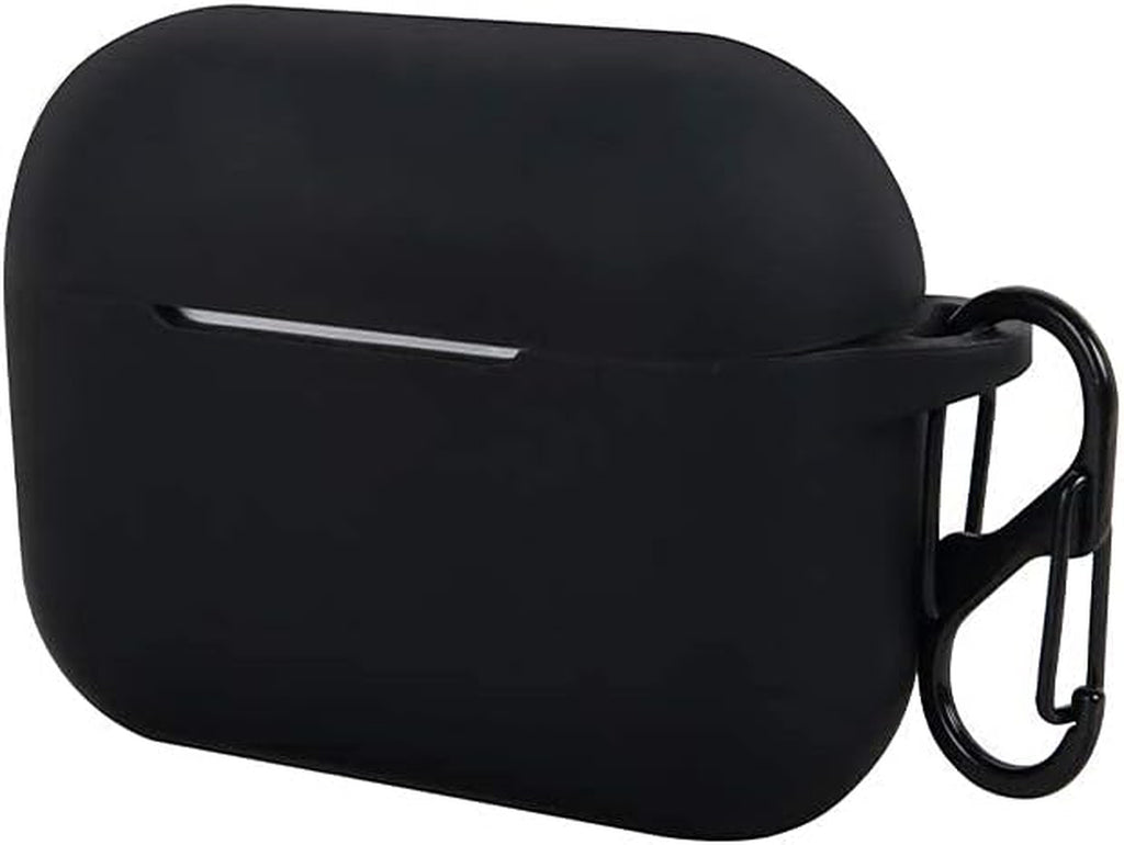 – Soft Silicone Case for Airpods Pro - Matte Black | Shockproof, 360° Protective Apple Airpods Case Cover with Keychain | Wireless Charging Compatible with Front LED Visible