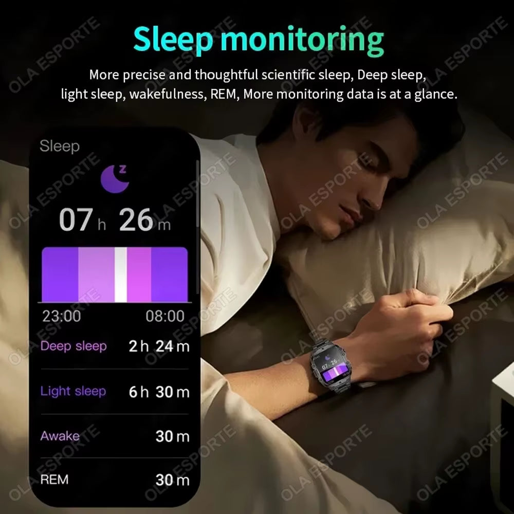 Men's Smartwatch - Flashlight, Bluetooth, Call, Fitness, Clock - IP68 Waterproof Sports Men for Android IOS Smart Watch 2025 New